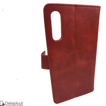 Dirbtinos odos dėklas su 4 skyreliais - raudonas Samsung A50 Dirbtinos odos dėklas su 4 skyreliais - raudonas Samsung A50